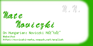 mate noviczki business card